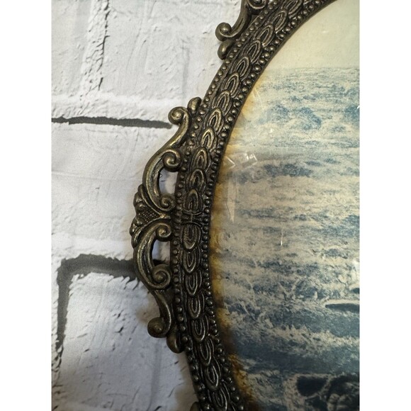 Set Angelus Jean-Francois Millet Farmer & Wife Convex Bubble Oval Glass Italy - Picture 4 of 15